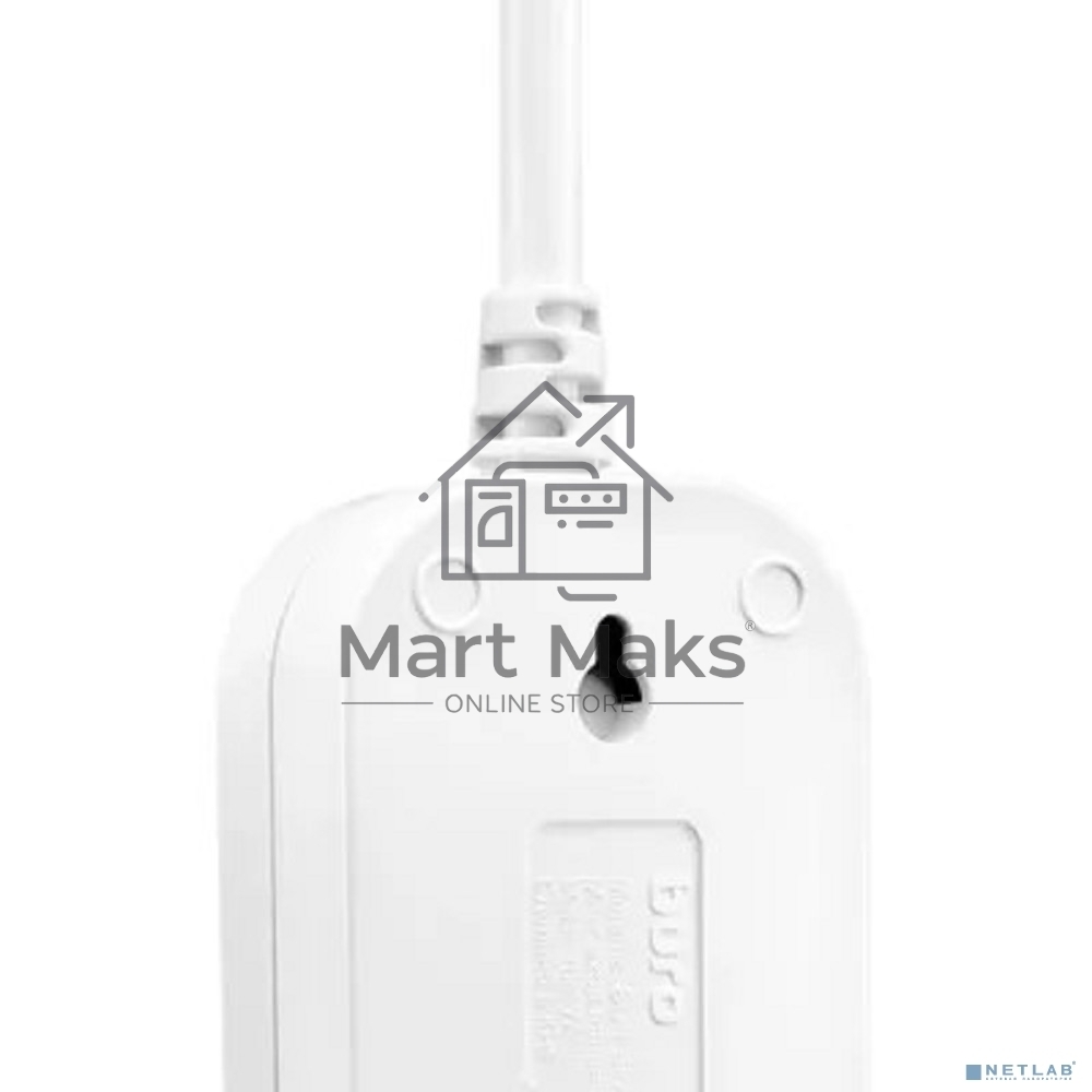 Сетевой удлинитель Buro BU-PSL2.3/W 3м (2 розетки) белый (пакет ПЭ)