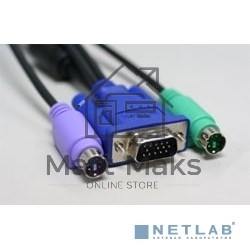 Набор кабелей D-LINK DKVM-CB3 для DKVM - 2хPS/2,1xVGA, 3м