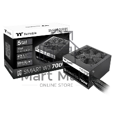 Блок питания Thermaltake Smart W3 700W, ATX 3.1, APFC, 12cm Fan, 80+, Retail