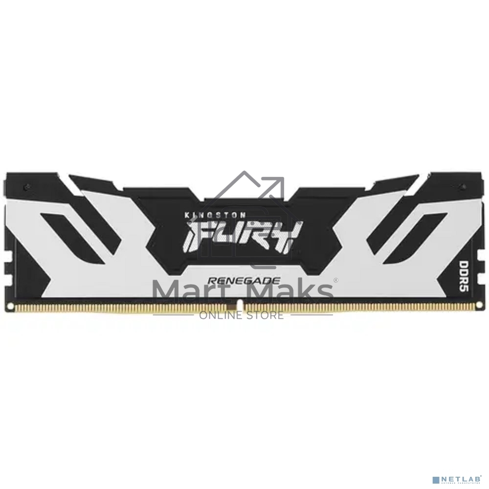 Оперативная память Kingston Fury Renegade, DDR5, 16GB (1x16GB), 8000MHz, CL38, DIMM, с радиаторами, серебристый/черный