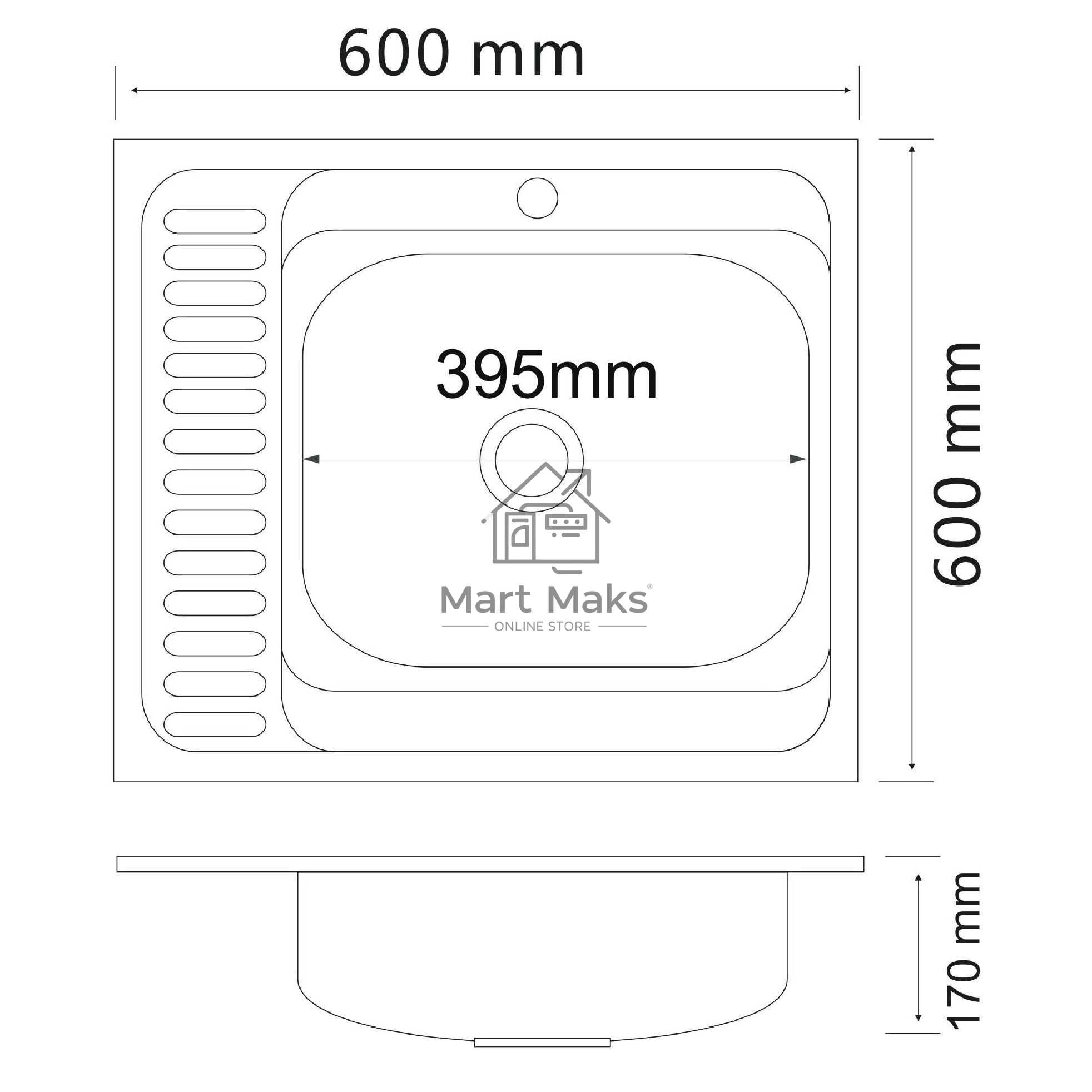 Кухонная мойка MG6-6060R