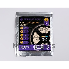 Светодиодная лента Ambrella light GS3302 2835 240Led/ 18W m/ 24V IP20 4500K/ 5000*10*1.2mm (2 конт.)