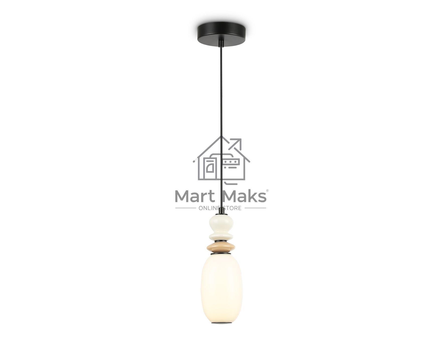Светильник Ambrella light LH53141 BK/WH черный/белый 6W 3000K D120*1520
