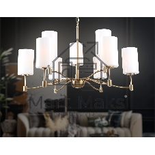 Люстра Ambrella light LH56054/6+3 BS/FR латунь/белый матовый E14*9 max 40W D765*1060