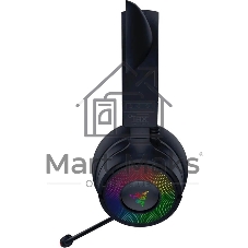 Гарнитура Razer Kraken Kitty V3 Pro чёрный, беспроводная + проводная, радиоканал, до 70 ч, подсветка