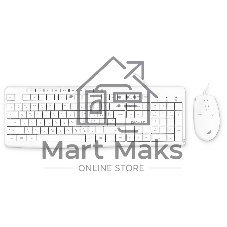 Комплект клавиатура+мышь Oklick S650 проводной, USB, 2000 DPI, белый
