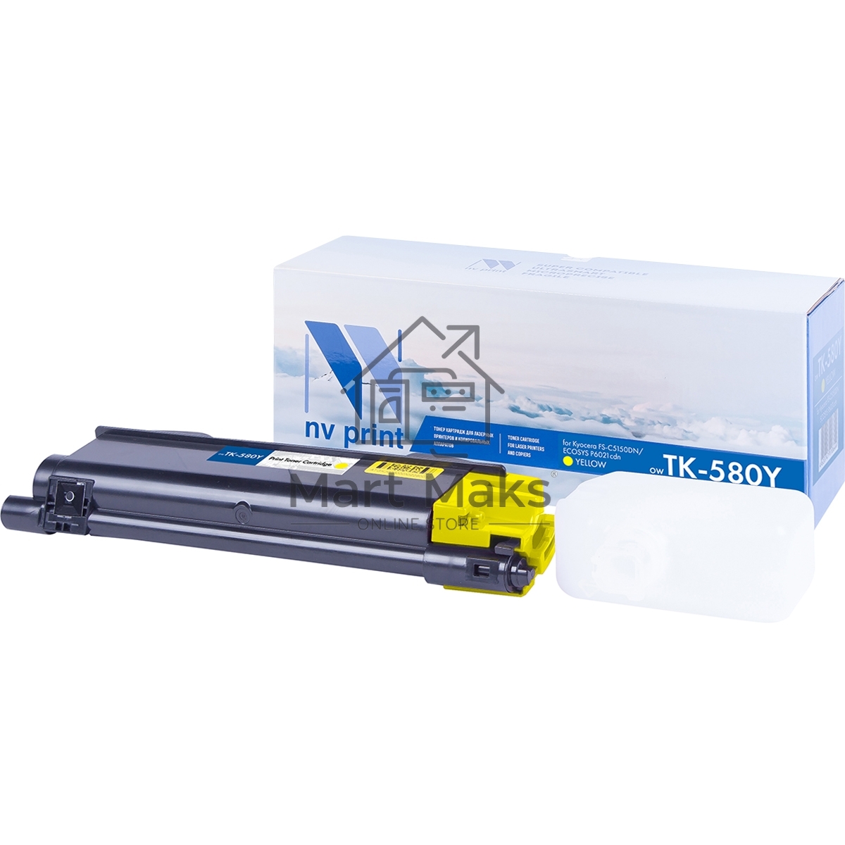 Картридж NVPrint Kyocera желтый FS C5150DN TK-580Y