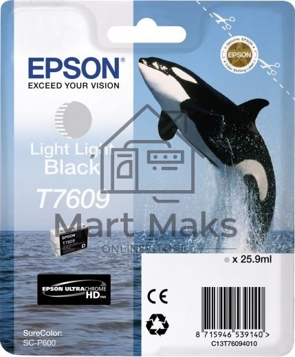Картридж EPSON C13T76094010 светло-серый (26 мл) для SureColor SC-P600