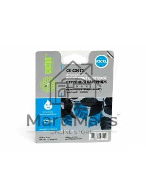 Картридж струйный Cactus CS-CD972 №920XL синий (14.6 мл.) для HP Officejet 6000/6500/7000/7500