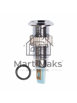 Индикатор металл Ø8 12В белый LED  REXANT