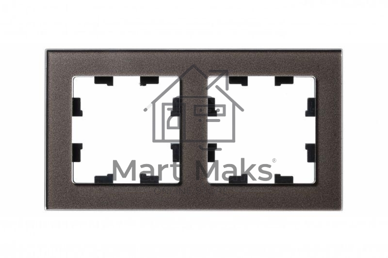 Рамка 2-м AtlasDesign Nature стекло мокко SchE ATN320602