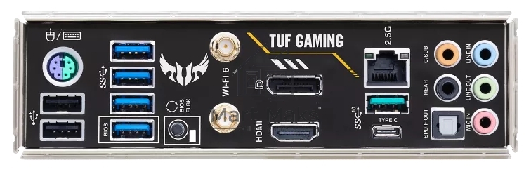Материнская плата ASUS TUF GAMING B550M-PLUS WI-FI II, AM4, AMD B550, 4xDDR4, 4xSATA, 2xM.2, 1xPCIe 4.0 x16, 1xPCIe 3.0 x4, 1xPCIe x1, 1xDP, 1xHDMI, 1x 2.5Gb LAN, 1xUSB-C 3.2 Gen 2, 4xUSB-A 3.2 Gen 1, 2xUSB-A 2.0, 5x3.5 мм, TOSLINK, 7.1, mATX