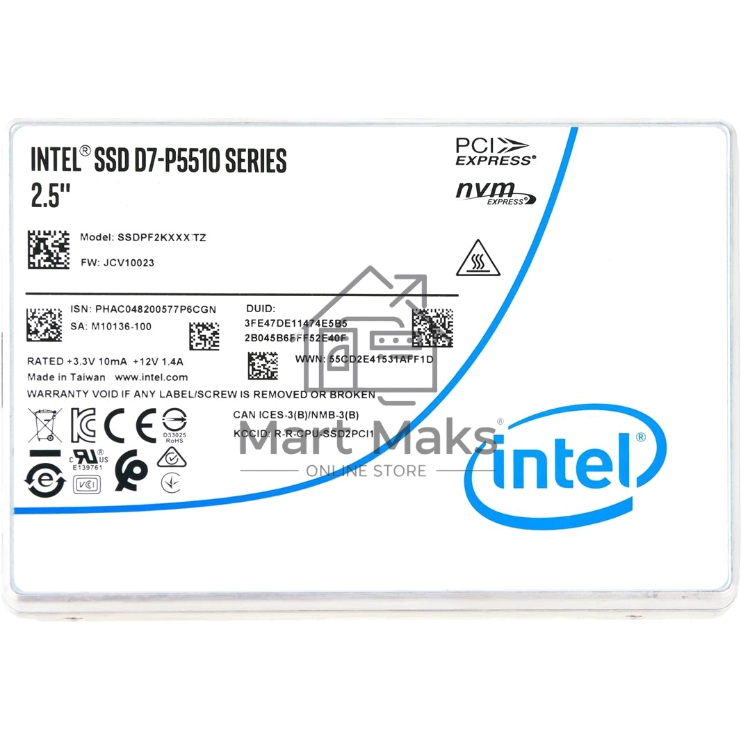 Накопитель SSD Intel D7-P5510, 3.75Tb, 2.5