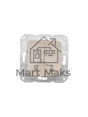 Выключатель для жалюзи DEA 2кл с/у 10А мех. Беж KRANZ