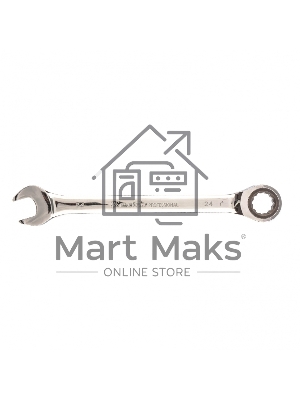 Ключ комбинированный трещоточный Matrix, 24 мм, CrV зеркальный хром