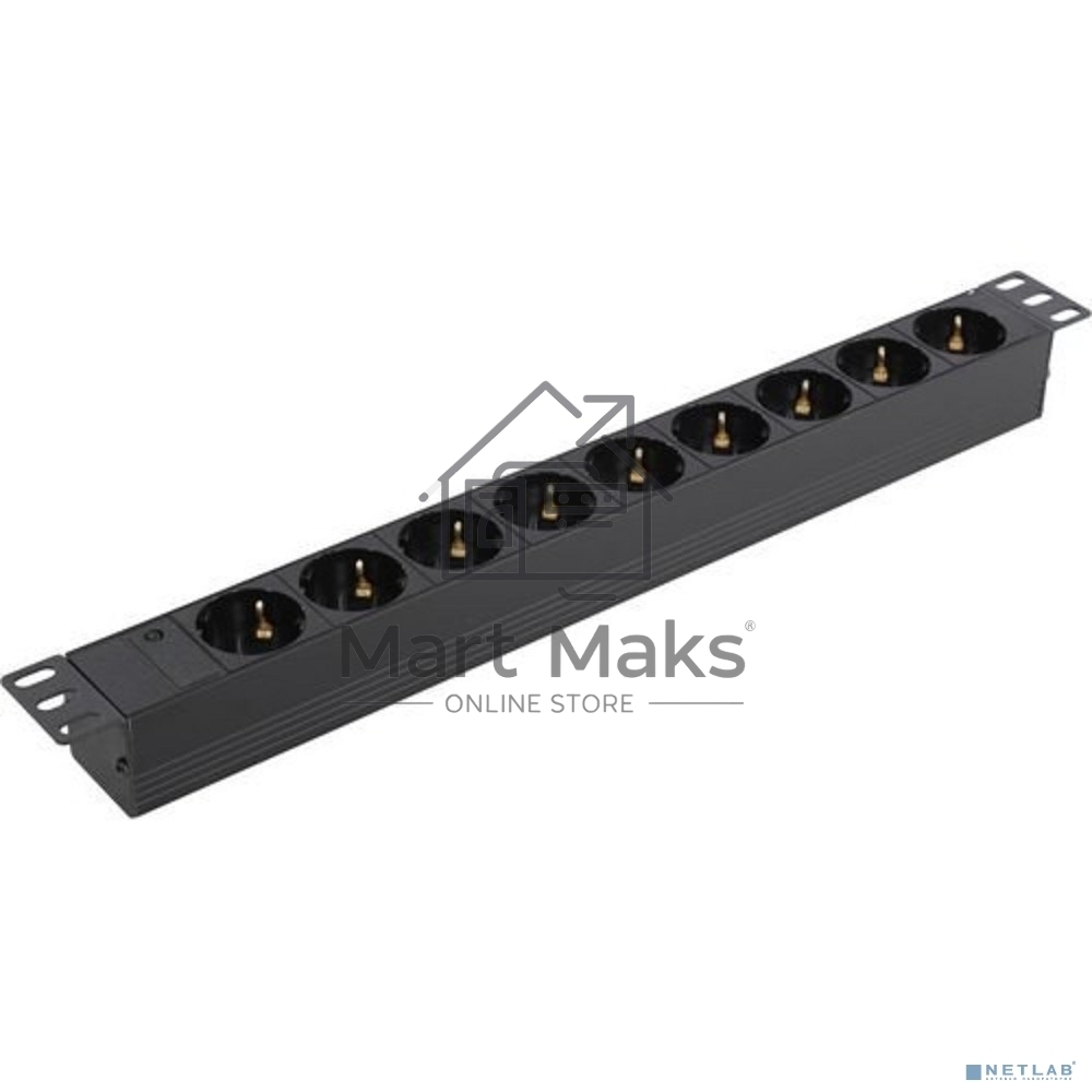 Блок розеток горизонтальный ExeGate ServerPro PDU-19H901 Al-9S-C14, 19