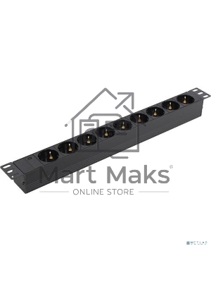 Блок розеток горизонтальный ExeGate ServerPro PDU-19H901 Al-9S-C14, 19