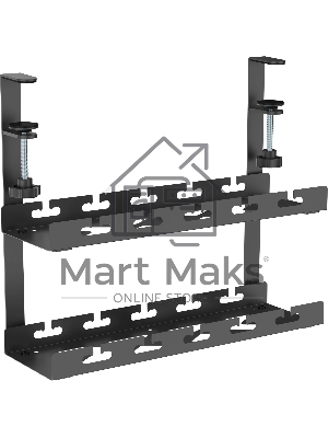 Кабель-канал Cactus CS-CM-400-2BK для столов 40x13.4x34.2см черный