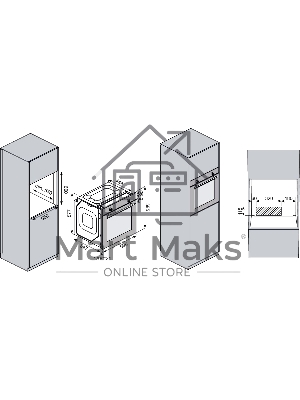 Встраиваемый духовой шкаф Kuppersberg HO 608 BX, электрический, High-Tech, 60 см, объем 80 л, 8 режимов, поворотное управление, макс. Температура 300 градусов, дисплей, таймер, нержавеющая сталь/черный