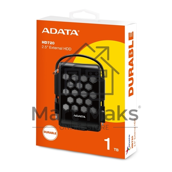 Внешний жесткий диск ADATA USB 3.0 1Tb AHD720-1TU31-CBK HD720 DashDrive Durable (5400rpm) 2.5