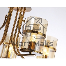 Светильник Ambrella light TR3222/5 GD/TI золото/янтарь E27*5 max 40W D540*300