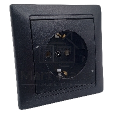 Розетка Bylectrica Роз. 1-местн. СУ с земл. серия СТИЛЬ, (РС16-306 графит)