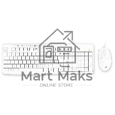 Комплект клавиатура+мышь Oklick S650 проводной, USB, 2000 DPI, белый