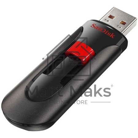 Флешка USB R/W R/W Sandisk 64Gb Cruzer Glide SDCZ60-064G-B35 USB2.0 черный/красный