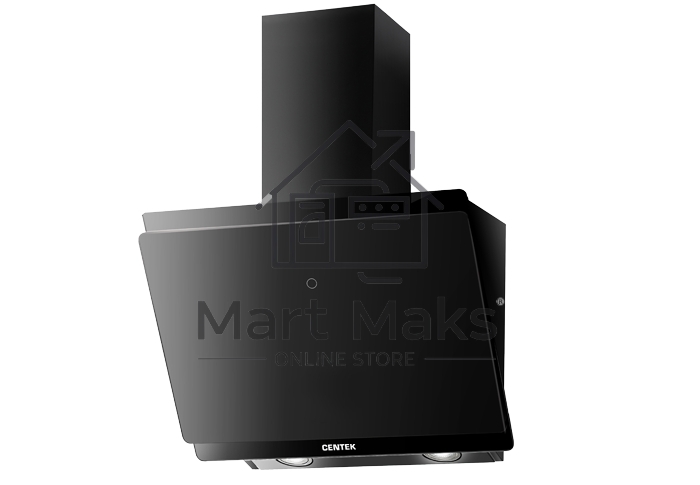 Вытяжка Centek CT-1830-60 Black <наклонная> ширина 60 см, 1000 м3/час (233 Вт), 3 скор, LED, сенсор
