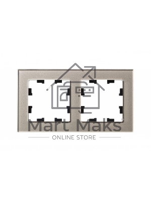 Рамка 2-м AtlasDesign Nature стекло шампань SchE ATN320502