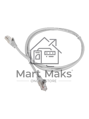 Патч-корд Lanmaster FTP TWT-45-45-1.0/S6-GY вилка RJ-45-вилка RJ-45 кат.6 1м серый ПВХ (уп.:1шт)