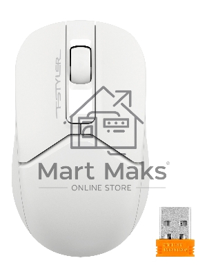 Мышь беспроводная A4Tech Fstyler FG12 белый, 1200 dpi, радиоканал, USB, кнопки - 3