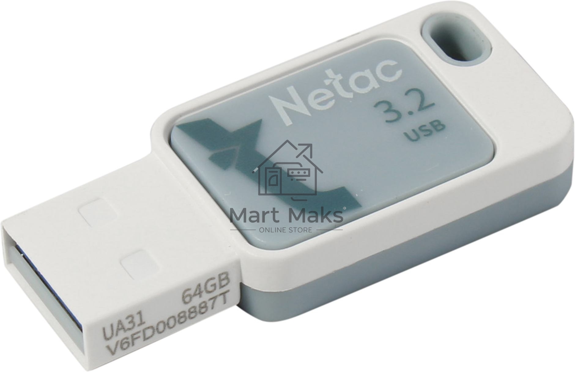 Флешка USB R/W R/W Netac UA31 64Gb <NT03UA31N-064G-32BL>, USB3.2