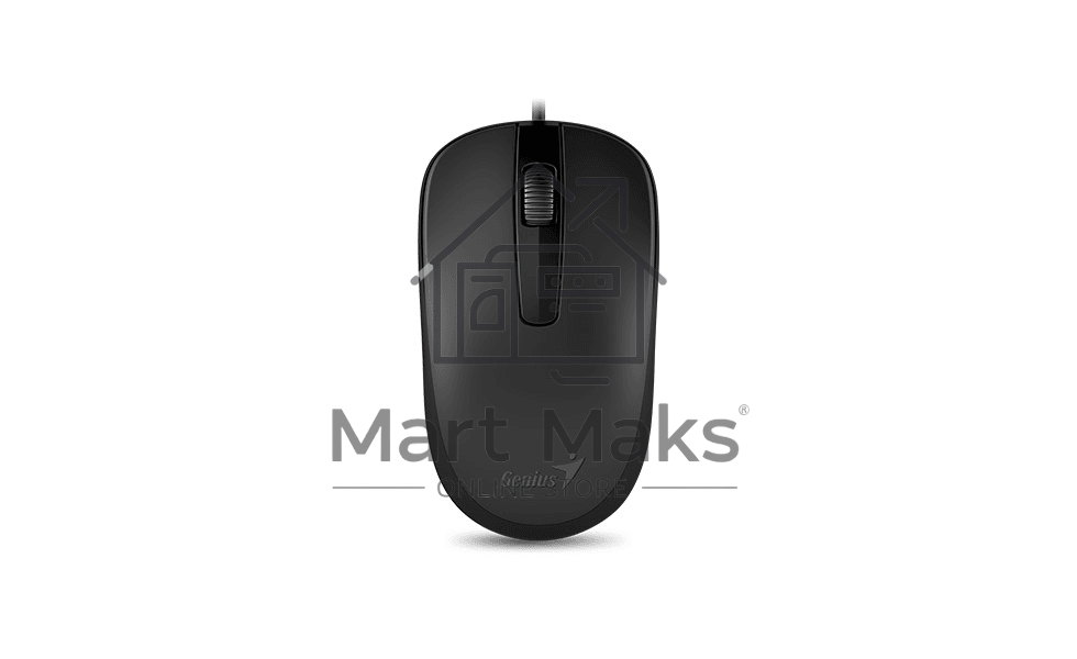 Мышь проводная Genius DX-120 черный, 1000 dpi, USB, кнопки - 3