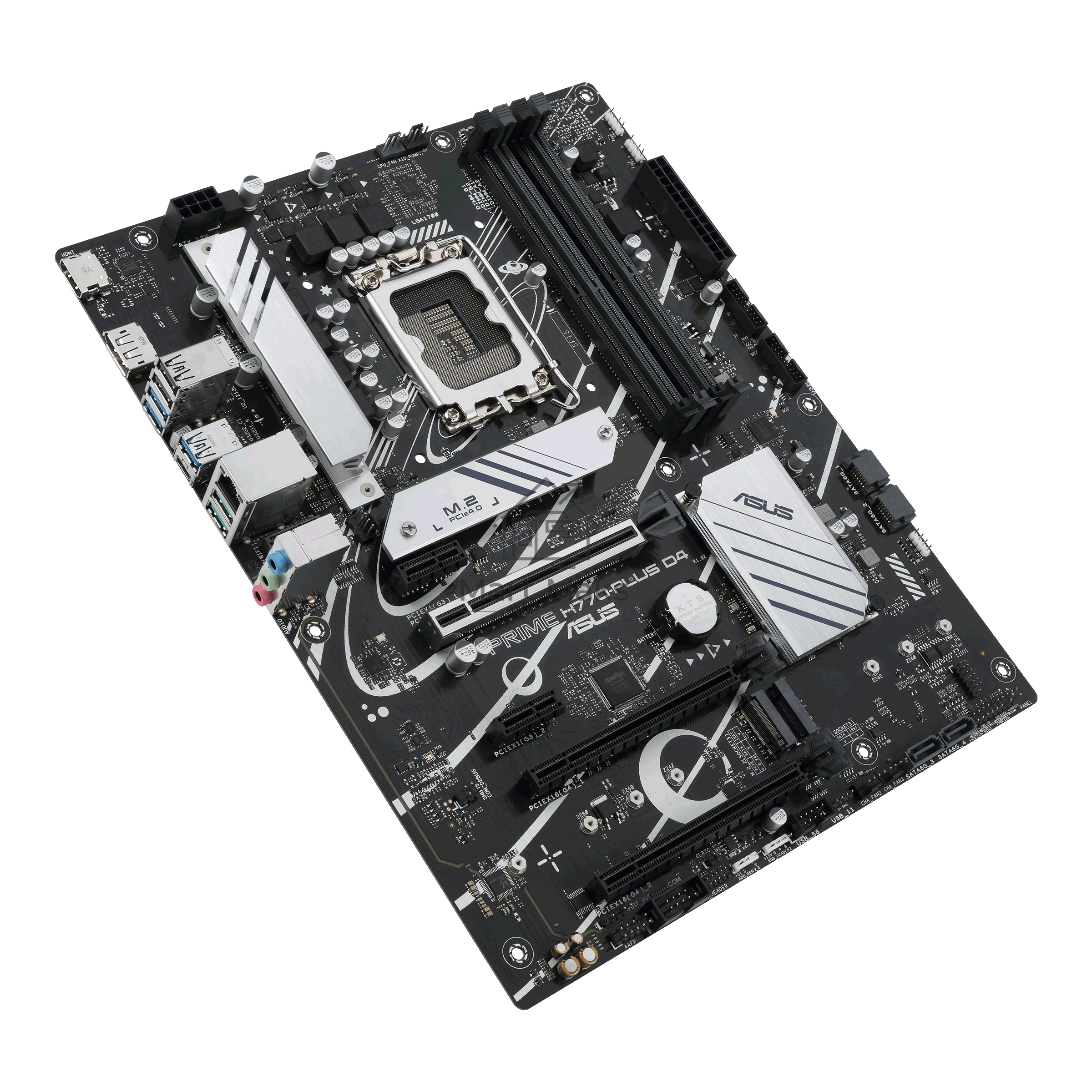 Материнская плата ASUS PRIME H770-PLUS D4, LGA 1700, Intel H770, 4xDDR4, 4xSATA, 3xM.2 PCIe 4.0 x4, 1xPCIe 5.0 x16, 2xPCIe 4.0 x4, 1xHDMI, 1xDP, 1xUSB-C 3.2 Gen 2, 2xUSB 3.2 Gen 2, 3xUSB 3.2 Gen 1, 1x 1Gb LAN, 3x3.5 мм, 7.1, ATX