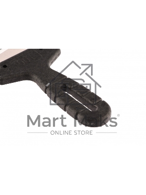 Шпатель из нержавеющей стали Сибртех 100 мм, зуб 4х4 мм, пластмассовая рукоятка