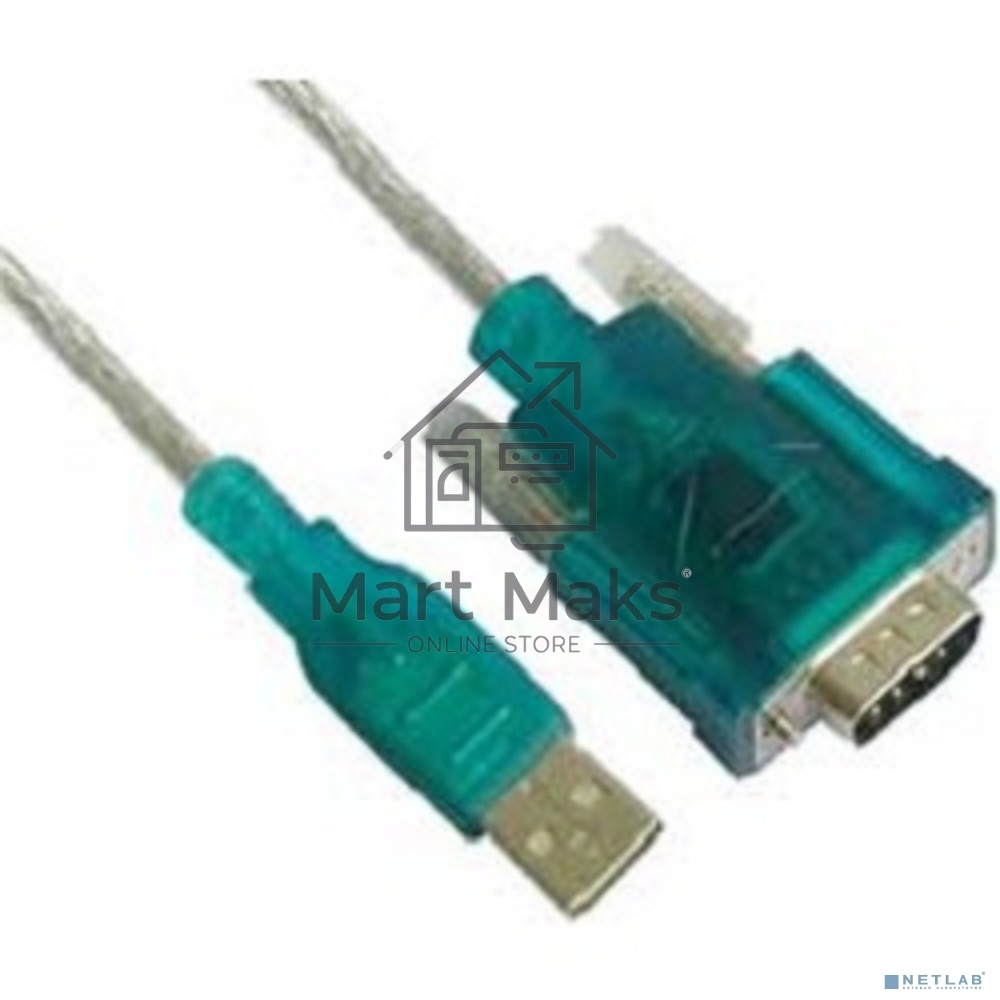 Кабель AM/Com port 9pin 1.2м Aopen/Qust адаптер USB -> RS232, DE9P (добавляет в систему новый COM порт), ACU804