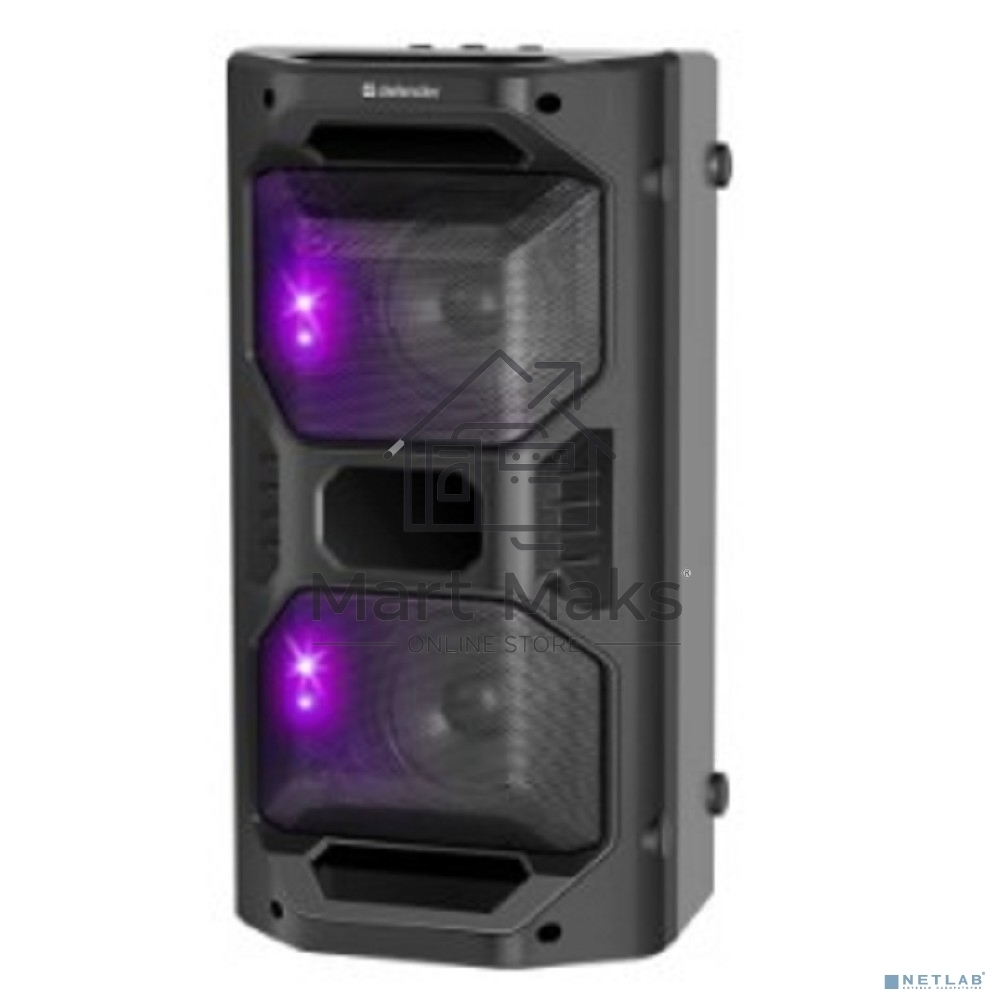 Портативная акустика Defender Rage 50 Вт Light/BT/FM/USB/LED/TWS черный