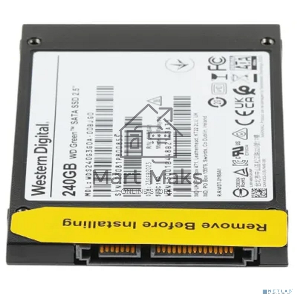 Накопитель SSD WD Green WDS240G3G0A, 240Gb, SATA III, 2.5