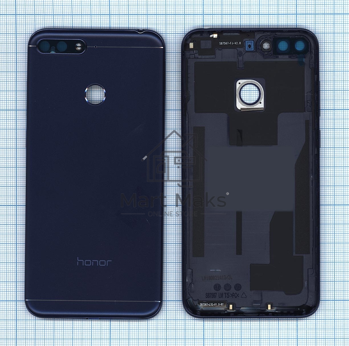 Задняя крышка для Huawei Honor 7A Pro  синяя