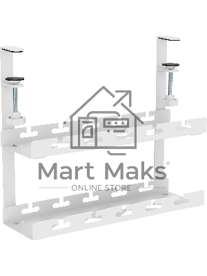 Кабель-канал Cactus CS-CM-400-2WT для столов 40x13.4x34.2см белый