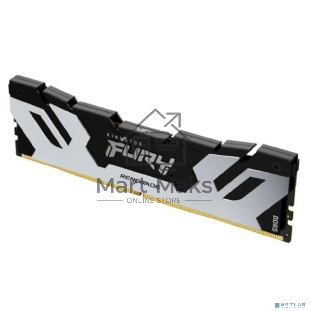 Оперативная память Kingston Fury Renegade, DDR5, 16GB (1x16GB), 8000MHz, CL38, DIMM, с радиаторами, серебристый/черный