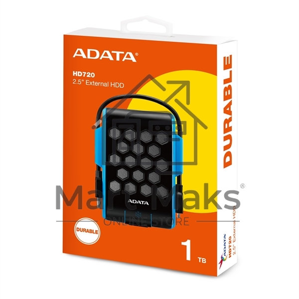 Внешний жесткий диск ADATA USB 3.0 1Tb AHD720-1TU31-CBL HD720 DashDrive Durable (5400rpm) 2.5