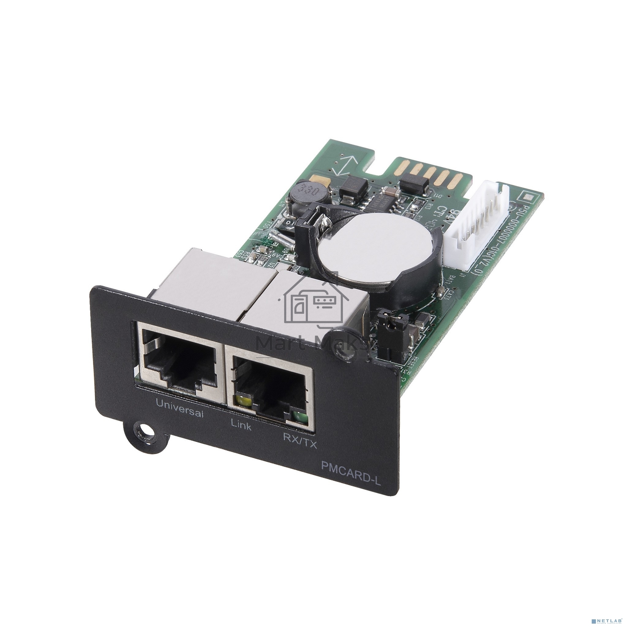 SNMP карта CBR PMC-02E для удаленного управления по сети Ethernet c Английским интерфейсом, 2xRJ45, PowerMaster