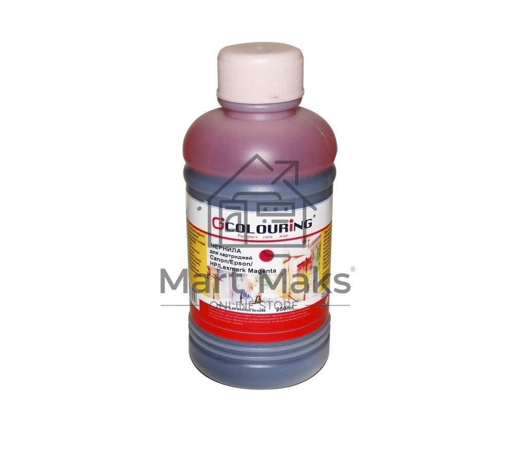 Чернила Colouring для принтеров Canon/Epson/HP/Lexmark Magenta 250 мл водн U