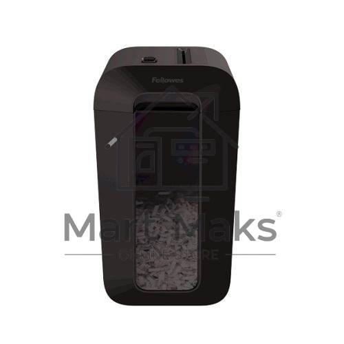Шредер Fellowes PowerShred LX65 черный (секр.P-4)/перекрестный/10лист./22лтр./скрепки/скобы/пл.карты