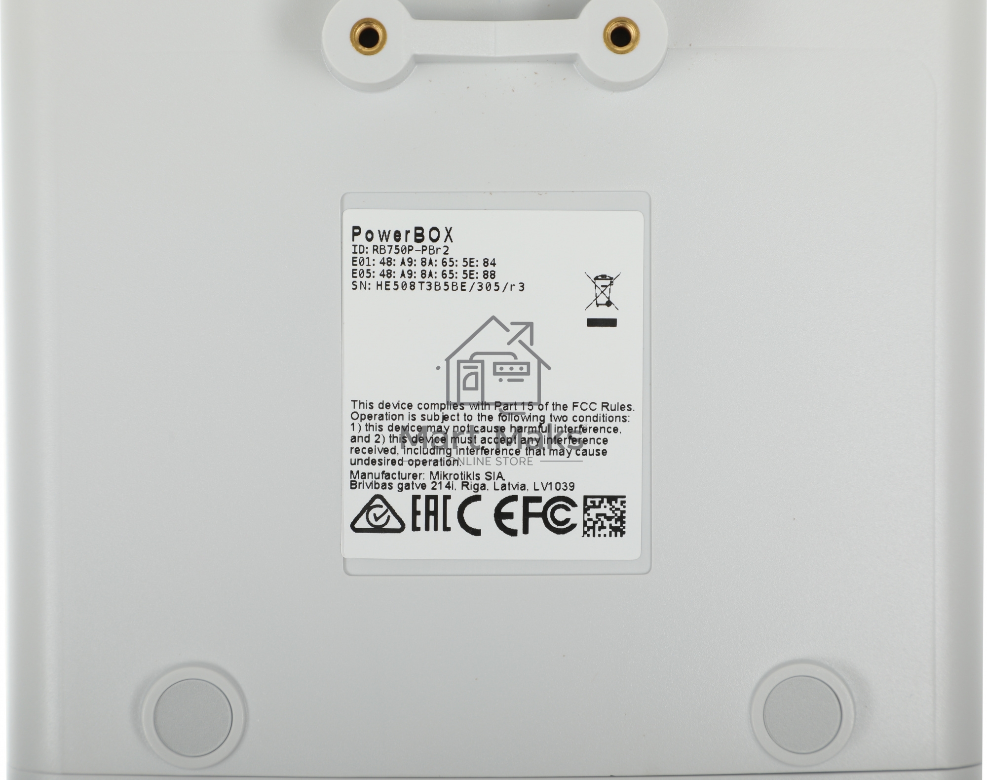 Маршрутизатор MikroTik RB750P-PBr2 PowerBox with 650MHz CPU, 64MB RAM, 5xLAN (four with PoE out), RouterOS L4, outdoor case, PSU, PoE, mounting set