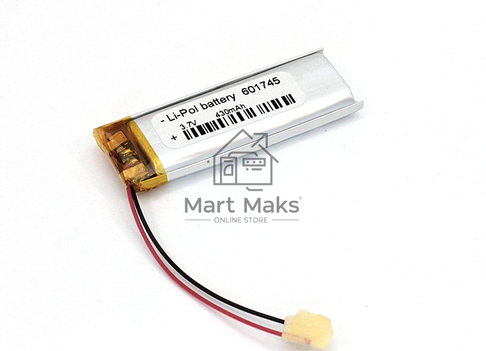 Аккумулятор Li-Pol (батарея) 6*17*45мм 2pin 3.7V/430mAh