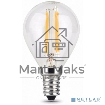 Светодиодная лампа GAUSS 105801207-S LED Filament Шар E14 7W 580lm 4100K step dimmable 1/10/50