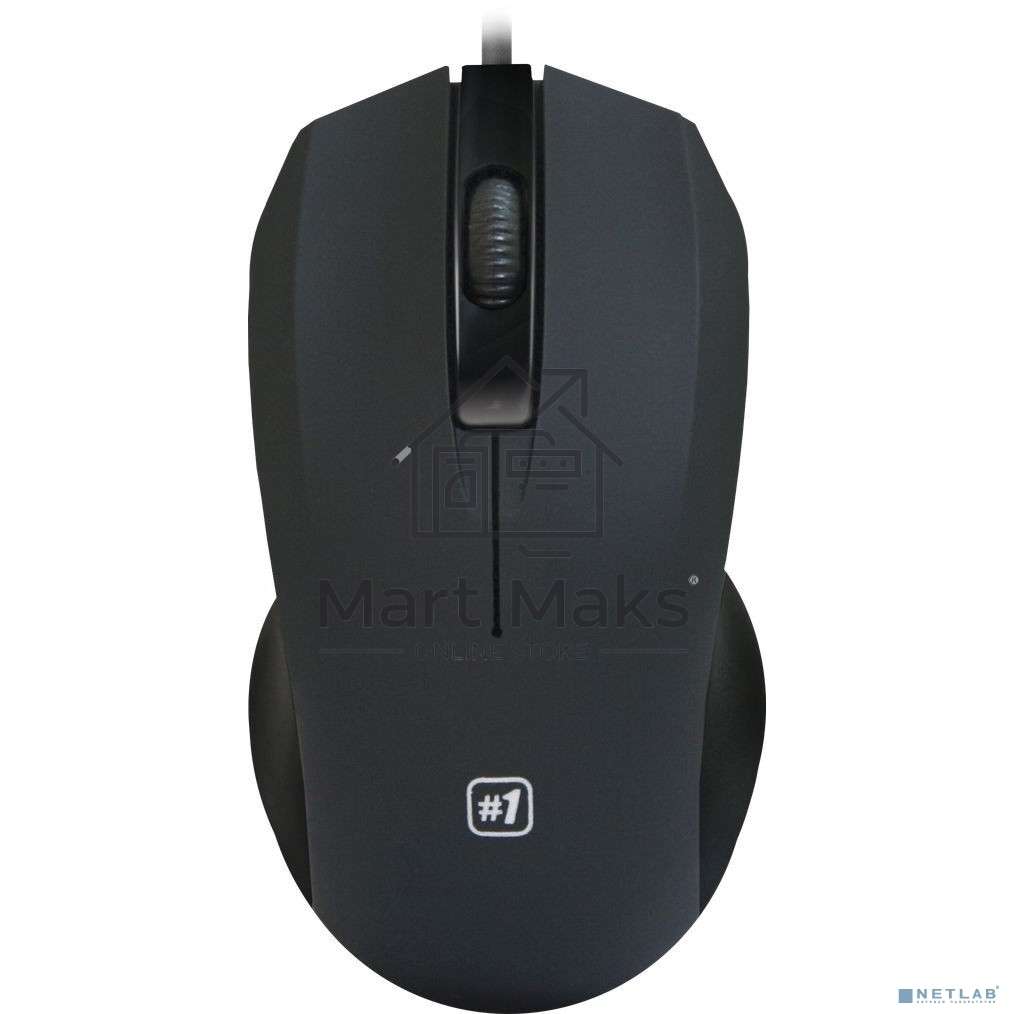 Мышь проводная Defender MM-310 черный, 1000 dpi, USB, кнопки - 3